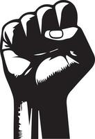 fist hand vector silhouette illustration black color 5