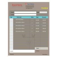 Money Receipt design, English Language Money Receipt design, Corporate Invoice design template free vector. vector