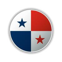 Abstract Circle Panama Flag Icon vector