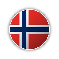 Abstract Circle Norway Flag Icon vector