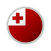 Abstract Circle Tonga Flag Icon vector