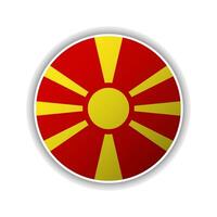 Abstract Circle Macedonia Flag Icon vector