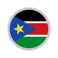 resumen circulo sur Sudán bandera icono vector