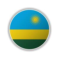 Abstract Circle Rwanda Flag Icon vector