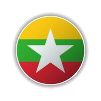 resumen circulo myanmar bandera icono vector