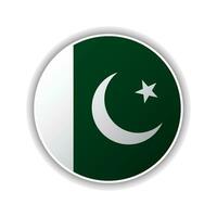 Abstract Circle Pakistan Flag Icon vector