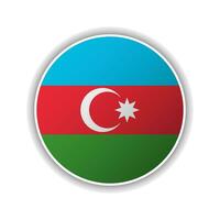 Abstract Circle Azerbaijan Flag Icon vector