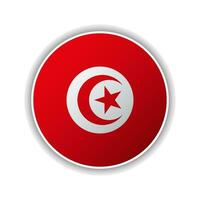 Abstract Circle Tunisia Flag Icon vector