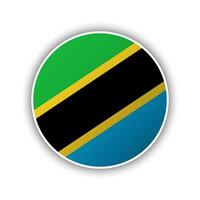 Abstract Circle Tanzania Flag Icon vector