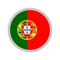 Abstract Circle Portugal Flag Icon vector