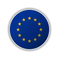 resumen circulo europeo Unión bandera icono vector