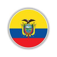 resumen circulo Ecuador bandera icono vector