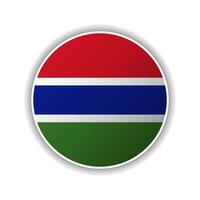 Abstract Circle the Gambia Flag Icon vector