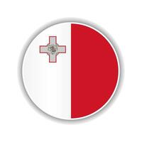 Abstract Circle Malta Flag Icon vector