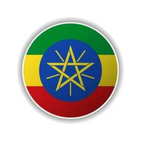 Abstract Circle Ethiopia Flag Icon vector