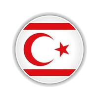 Abstract Circle Northern Cyprus Flag Icon vector