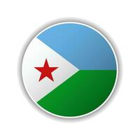 Abstract Circle Djibouti Flag Icon vector