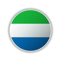 Abstract Circle Sierra Leone Flag Icon vector