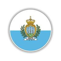 Abstract Circle San Marino Flag Icon vector