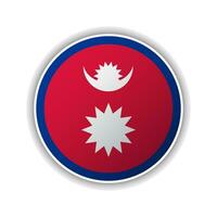 resumen circulo Nepal bandera icono vector