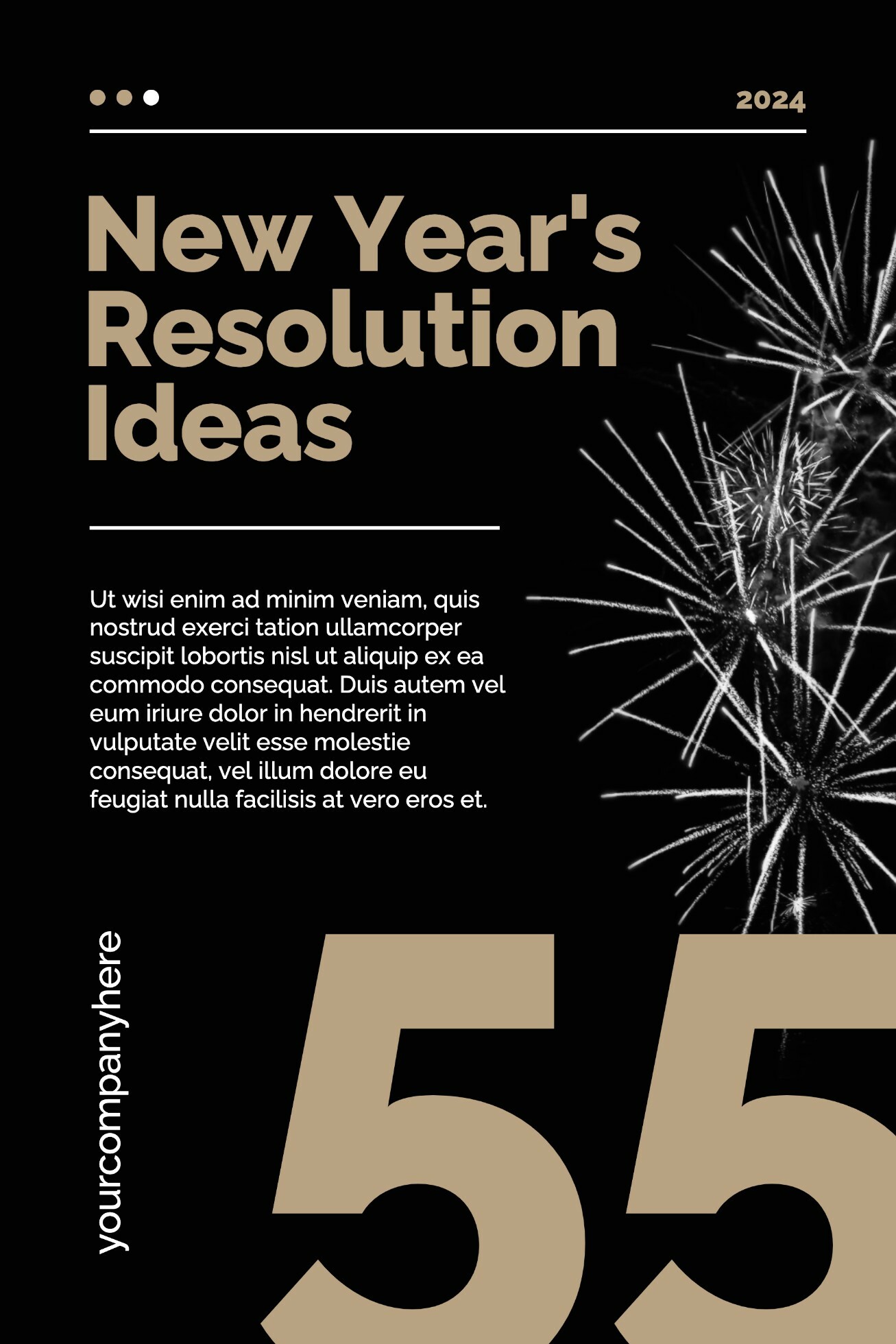 Black New Year Resolution Pinterest Graphic