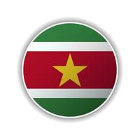 Abstract Circle Suriname Flag Icon vector