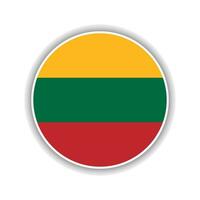 Abstract Circle Lithuania Flag Icon vector