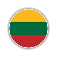 Abstract Circle Lithuania Flag Icon vector