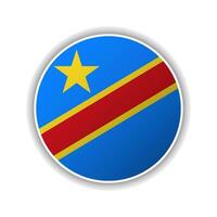 Abstract Circle Democratic Republic of the Congo Flag Icon vector