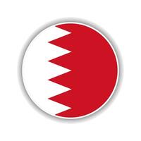 Abstract Circle Bahrain Flag Icon vector