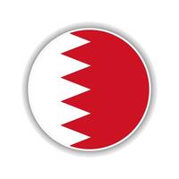 Abstract Circle Bahrain Flag Icon vector