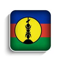 Vector Square New Caledonia Flag Icon