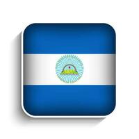 Vector Square Nicaragua Flag Icon