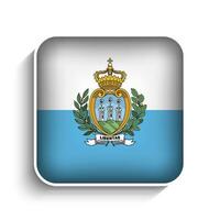 Vector Square San Marino Flag Icon