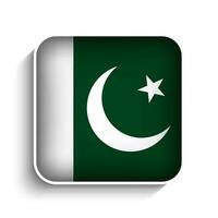 vector cuadrado Pakistán bandera icono