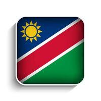 Vector Square Namibia Flag Icon