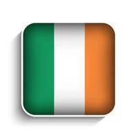 Vector Square Ireland Flag Icon