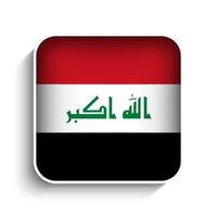 Vector Square Iraq Flag Icon