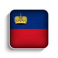 Vector Square Liechtenstein Flag Icon