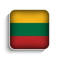 Vector Square Lithuania Flag Icon