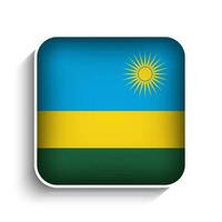 Vector Square Rwanda Flag Icon