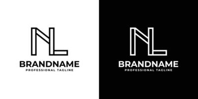 Letter NL Monogram Logo, suitable for any business with NL or LN initials. vector