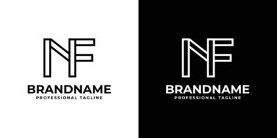 Letter NF Monogram Logo, suitable for any business with NF or FN initials. vector