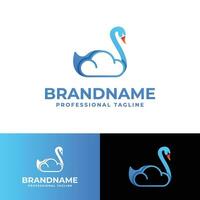 Cloud Swan Logo, suitable for business related Cloud and Swan. vector