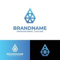 Letter A Diamond Technology Logo, suitable for any business related to Diamond with A initial. vector