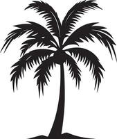 Coconut tree vector silhouette illustration 3