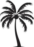 Coconut tree vector silhouette illustration 11