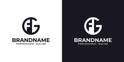 Letter GF or FG Logo, suitable for any business with FG or GF initials vector