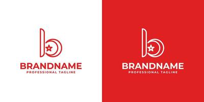 Letter B Islamic Logo, suitable for business related to Islam with B initial. vector