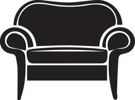 Sofa vector illustration black color sihouette 4